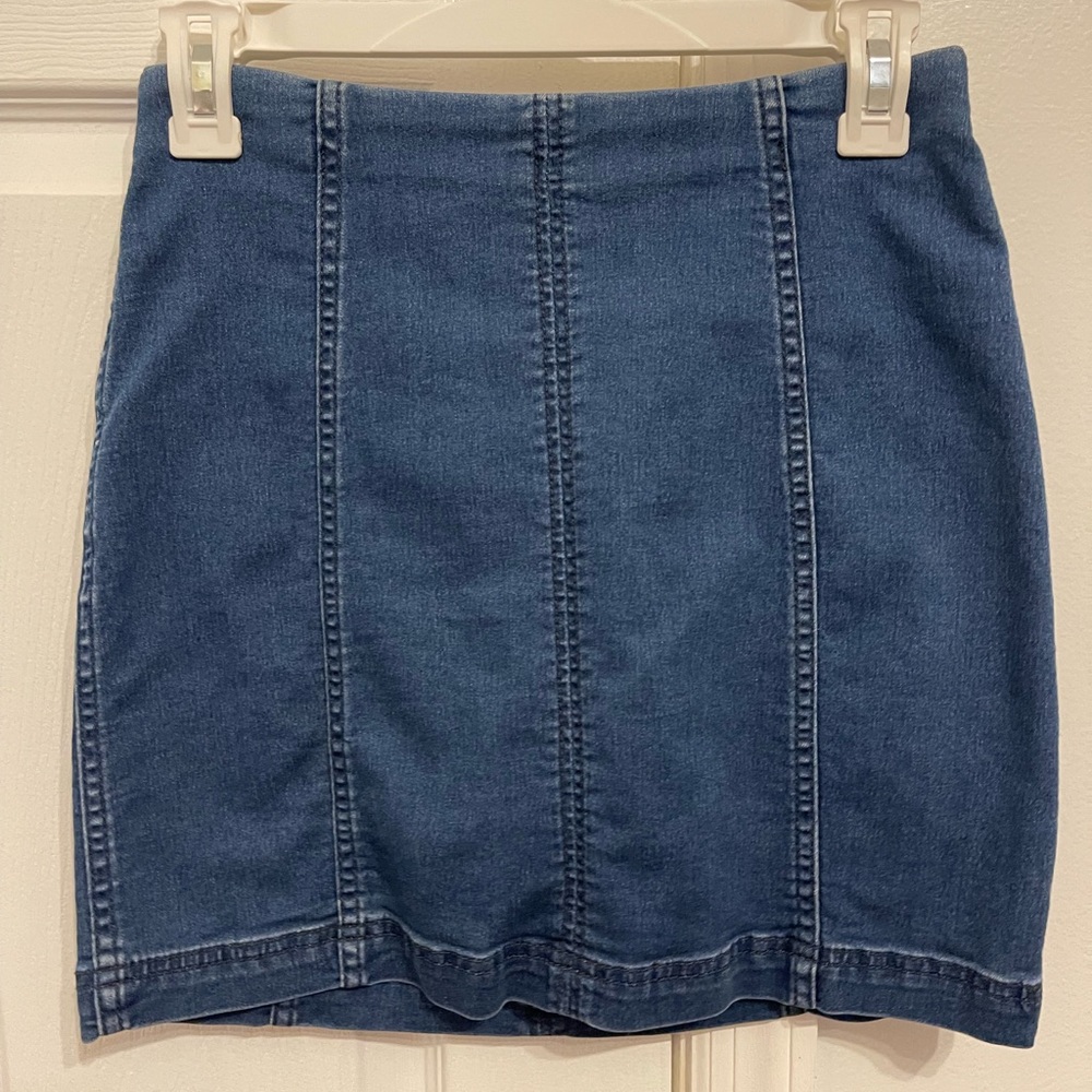 Free People Denim Mini Skirt